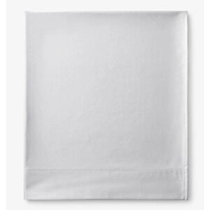 The Company Store Supima Cotton Sateen Twin Flat Sheet Silver Grey Bedding